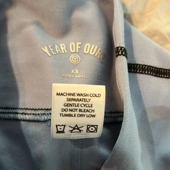 Year of Ours Blue Stretch Lindsey Bra and Shorts Set XS - worn ONCE - clean - Picture 11 of 14